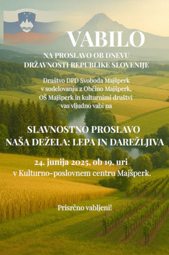 NAŠA DEŽELA: LEPA IN DAREŽLJIVA – osrednja občinska proslava ob dnevu državnosti